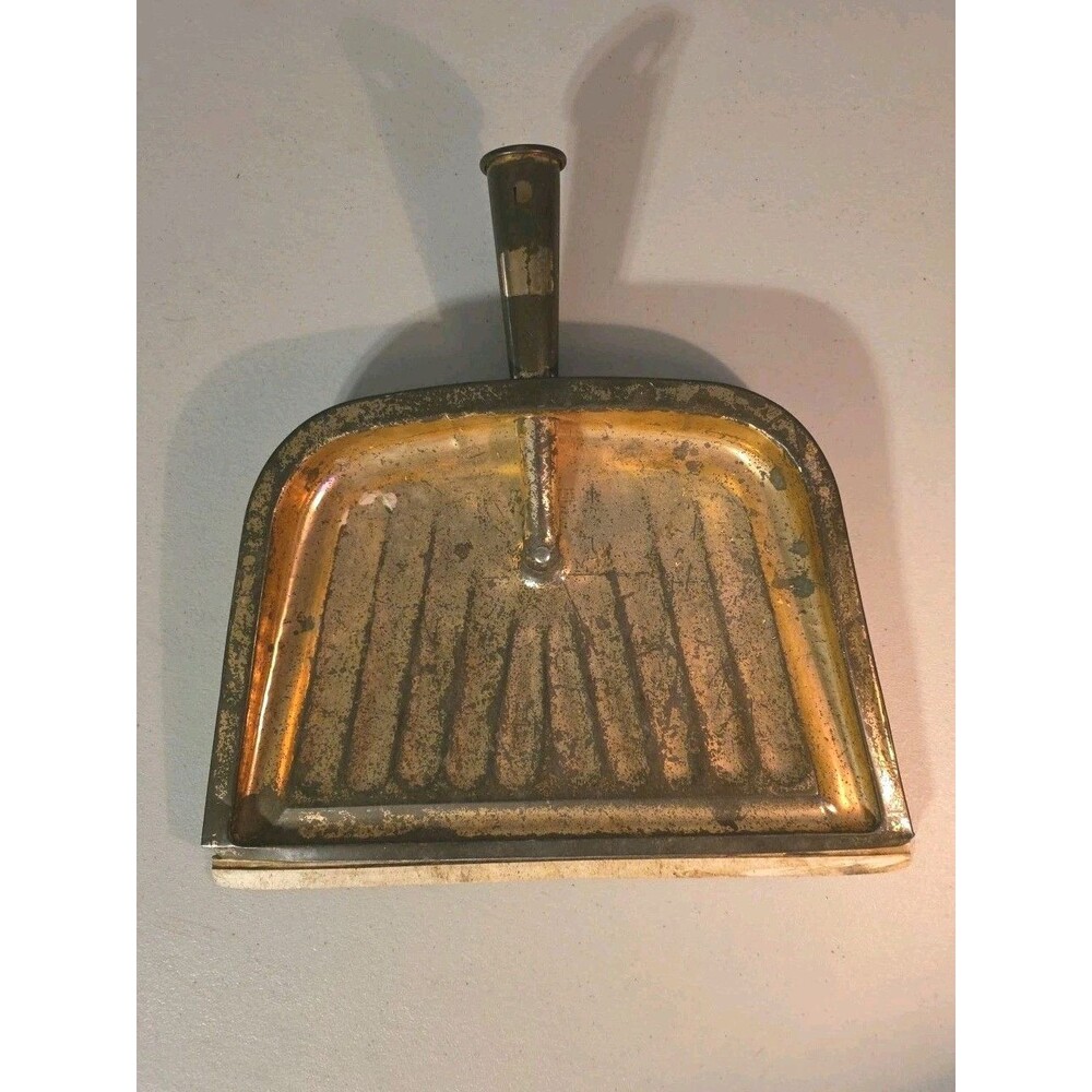 Vintage J. V. Reed Louisville Copper Color Metal Dust Pan Decor